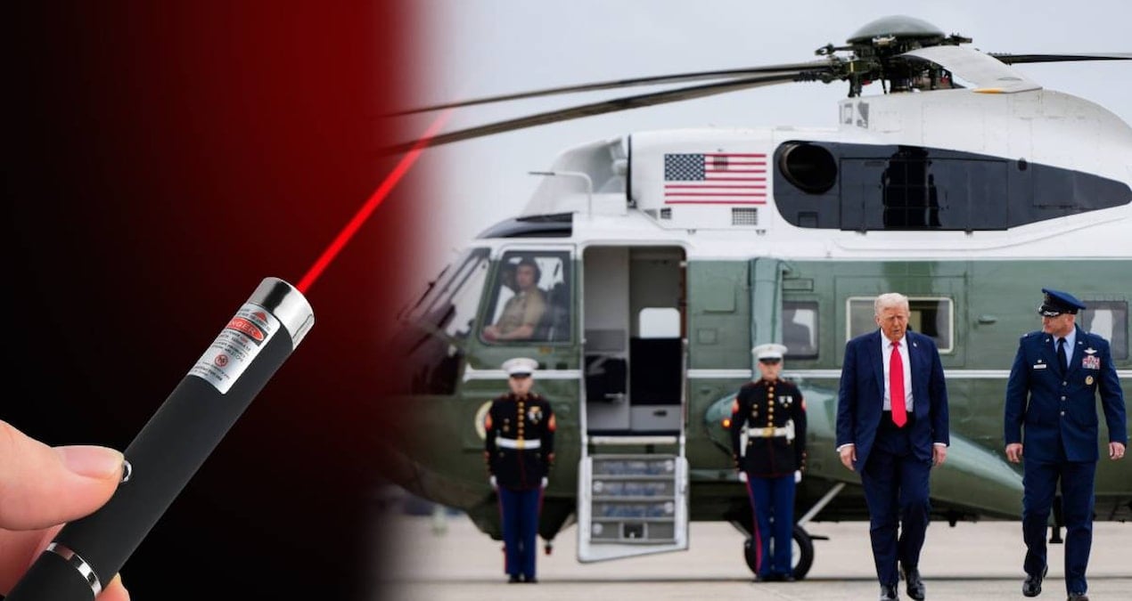 trumpin helikopterine lazer tuttu gizli servis alarma gecti B4ffkaNx